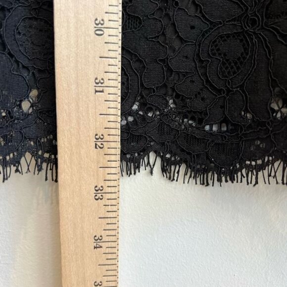 Dynamite Women’s Medium Black Lace Embellished Midi Cold Shoulder Dress - Picture 9 of 11